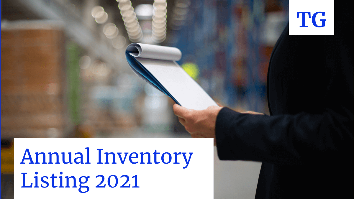 Annual inventory listing