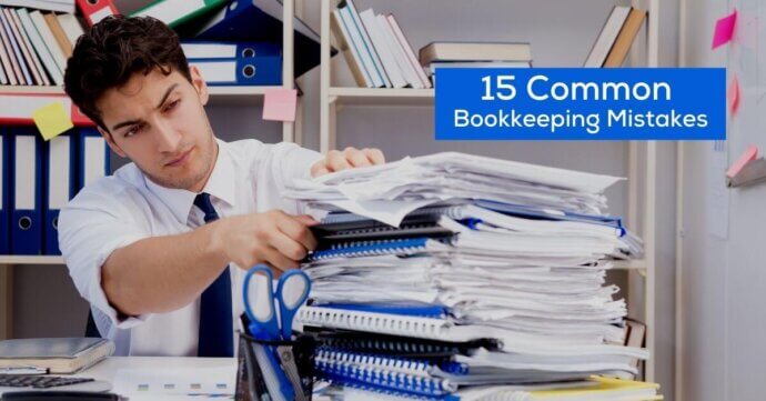 common bookkeeping mistakes-piles of documents