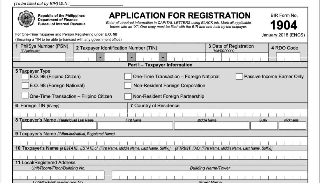 BIR Form 1904: A Comprehesive Guide | TAXGURO