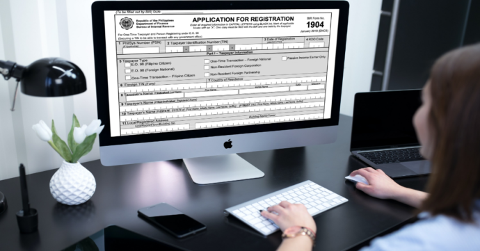 woman is using BIR FORM 1904